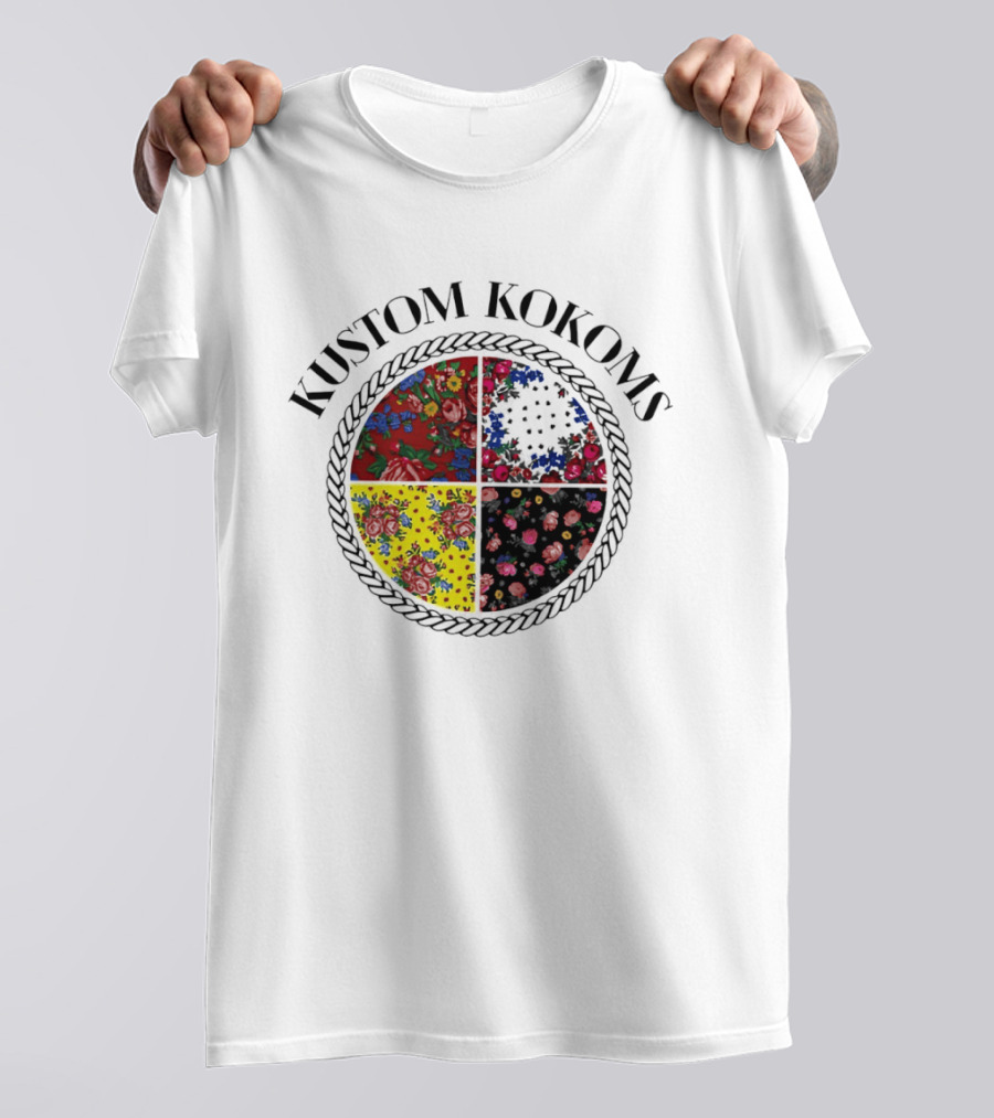 Kustom Kokoms Est 2024 Floral Kokom Patchwork T-Shirt