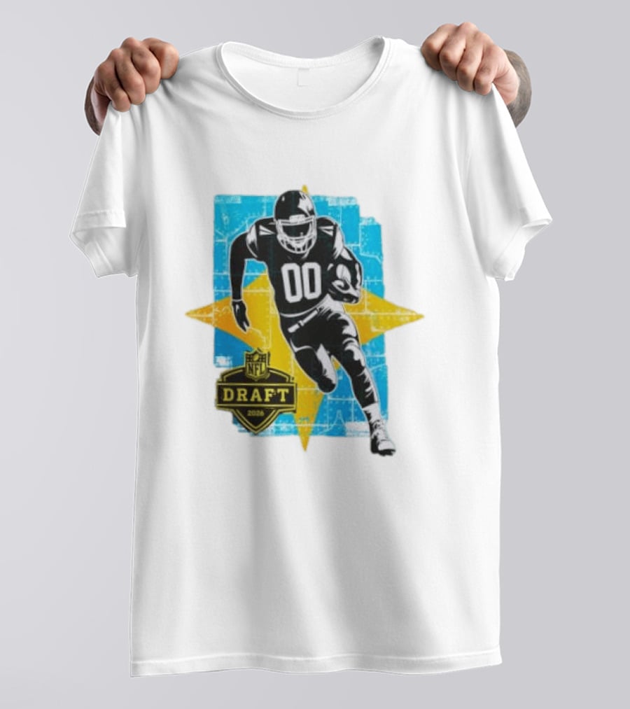 NFL Draft 2026 Football Player Jersey Number 00 T-Shirt