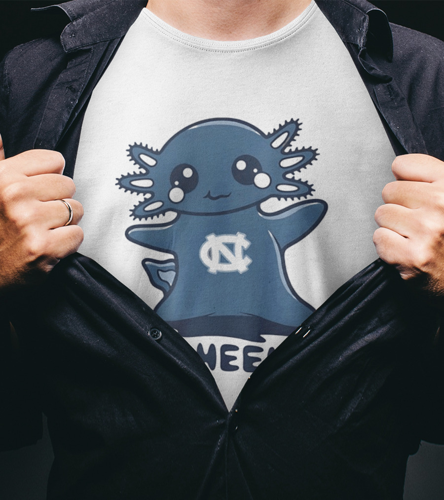 North Carolina Tar Heels Axolotl Go Heels T-Shirt