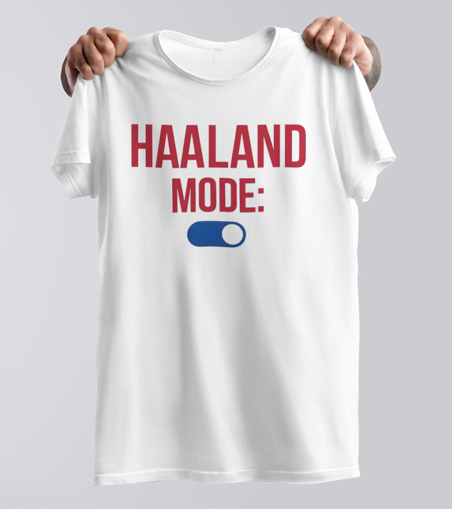 Haaland Mode Toggle Switch Manchester City Blue Red T-Shirt