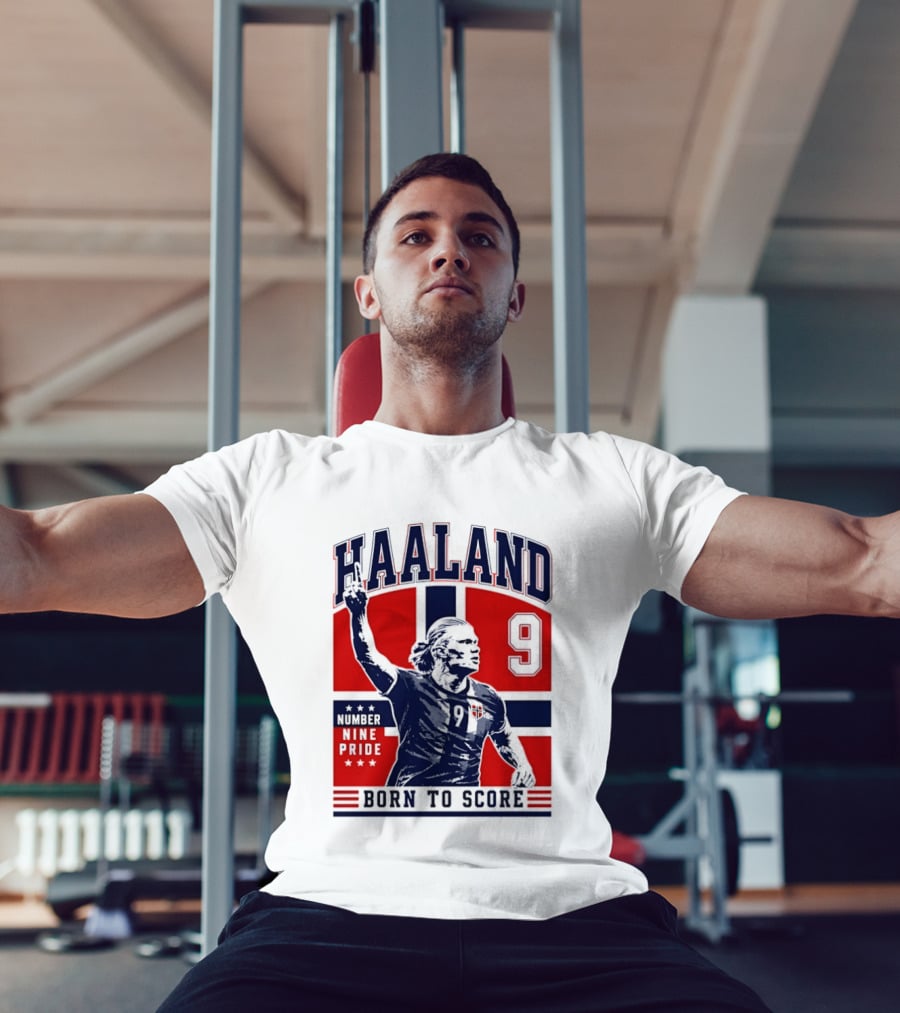 Haaland Norway Number Nine Pride Born To Score T-Shirt