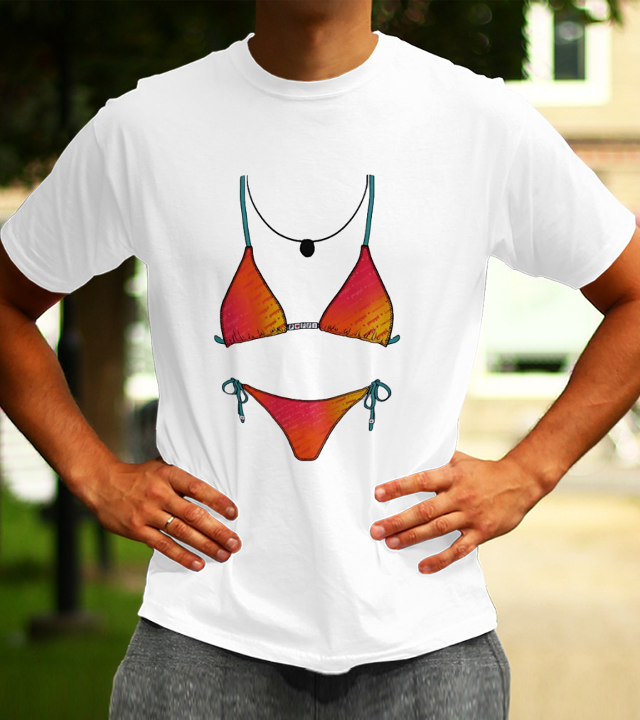 Poppi Bikini Swimsuit Colorful Summer Beachwear T-Shirt
