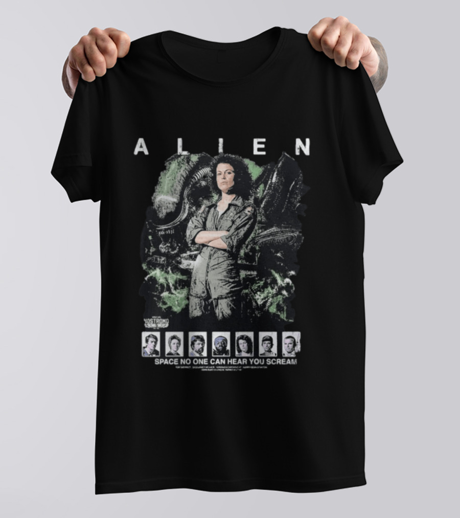 ALIEN Space No One Can Hear You Scream Nostromo Crew T-Shirt