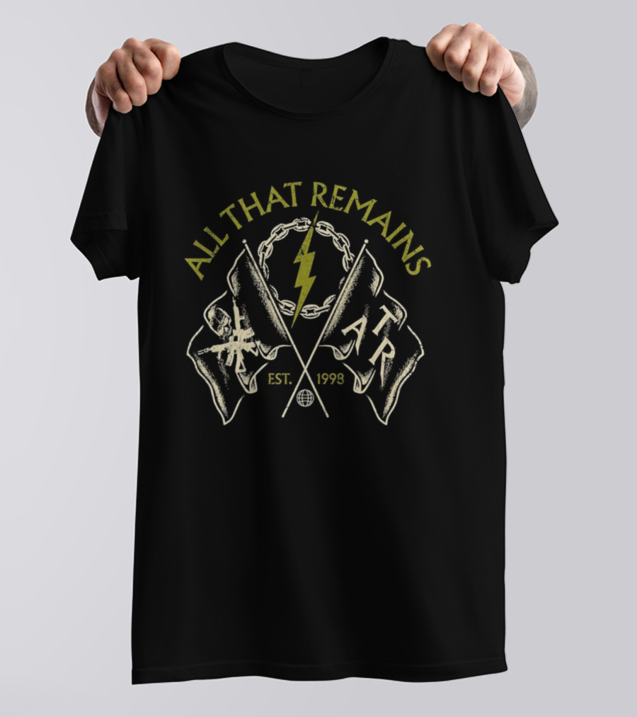 All That Remains Flags Chains Lightning Bolt Est 1998 T-Shirt
