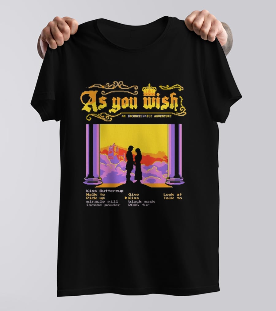 As You Wish An Inconceivable Adventure Princess Bride Castle Silhouette Clouds And Columns T-Shirt