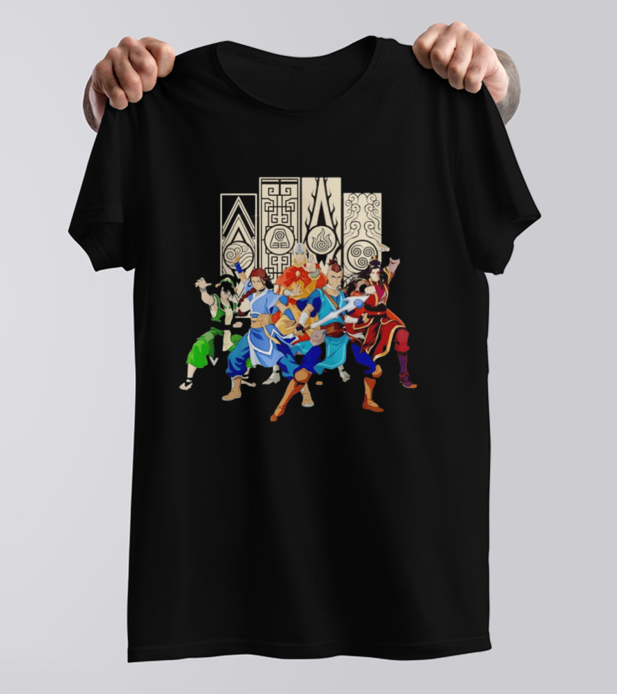 Avatar The Last Airbender Team Aang Katara Sokka Toph Zuko Iroh T-Shirt
