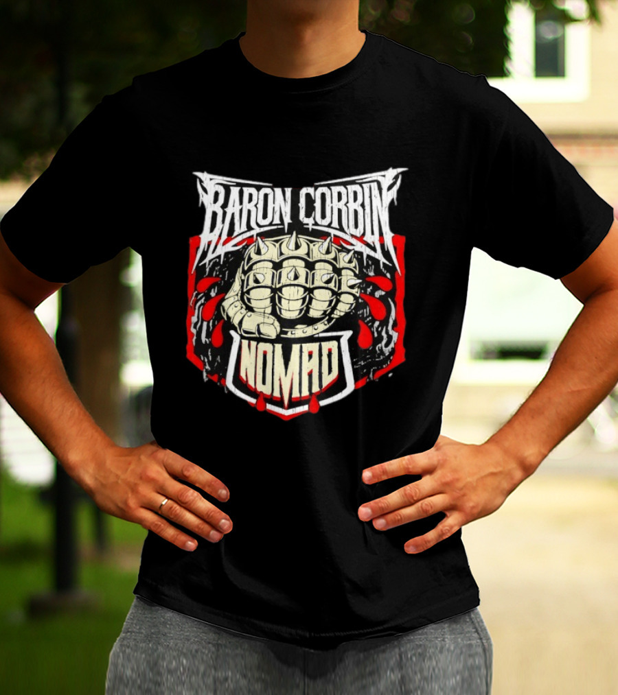 Baron Corbin Nomad Spiked Fist WWE Wrestling T-Shirt