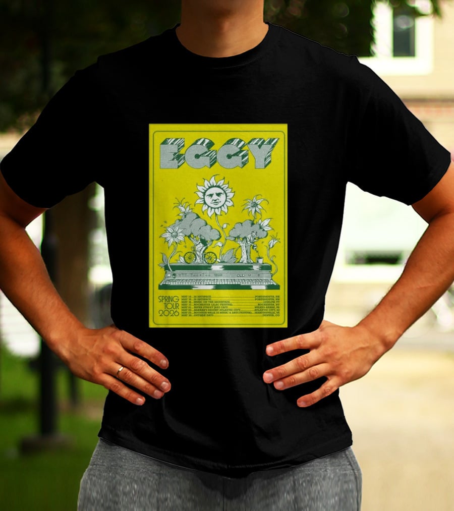 Eggy Spring Tour 2026 Artspace Outpost Richmond Outside Days Denver T-Shirt