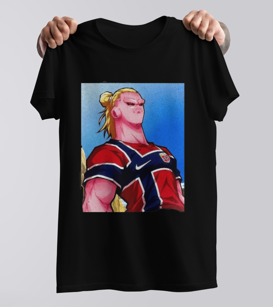 Erling Haaland Majin Buu Norway Dragon Ball Fusion T-Shirt