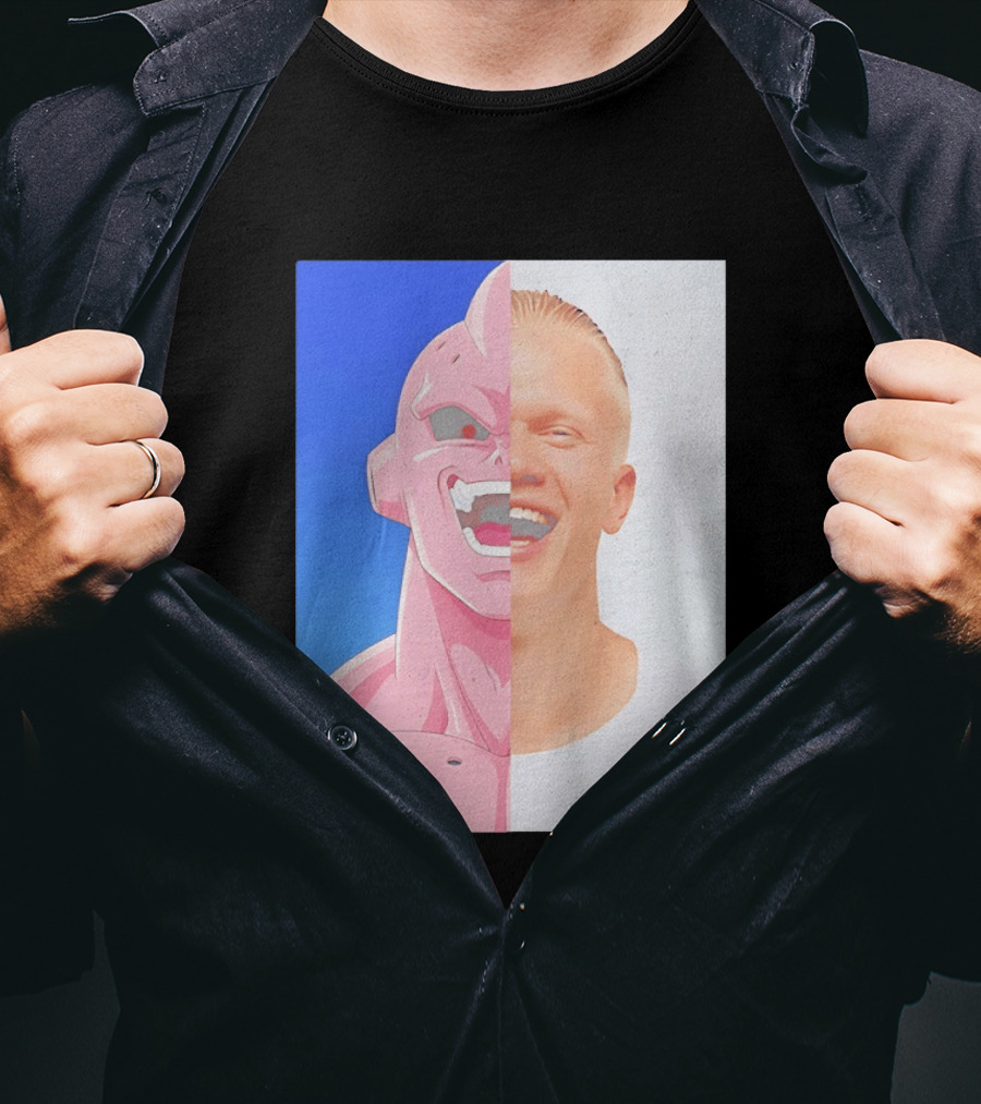 Erling Haaland Majin Buu Face Swap T-Shirt