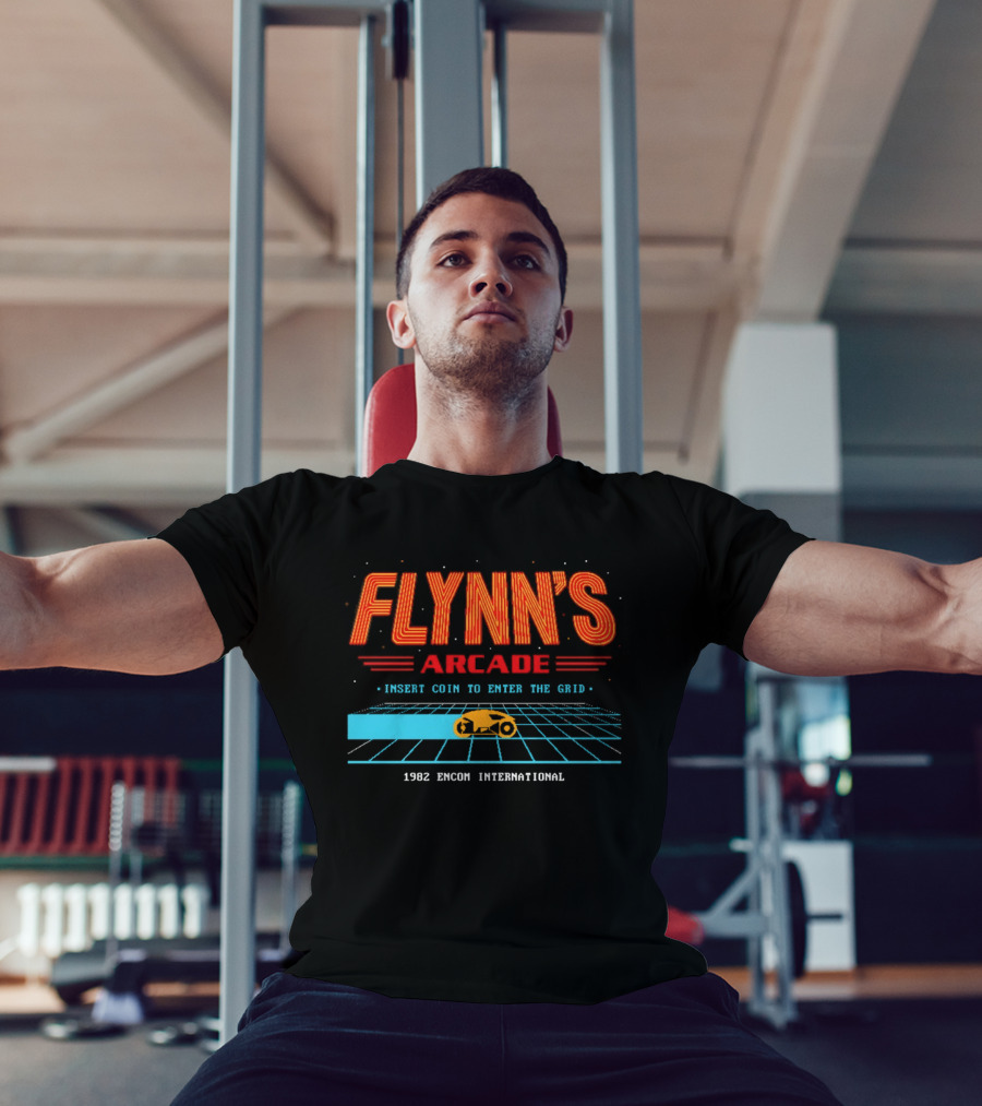 Flynn's Arcade Where The Games Come To Life Tron 1982 Encom International T-Shirt