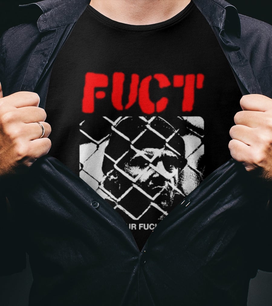 Fuct Piss On Your Fucking Rules Chain Link Fence Streetwear T-Shirt