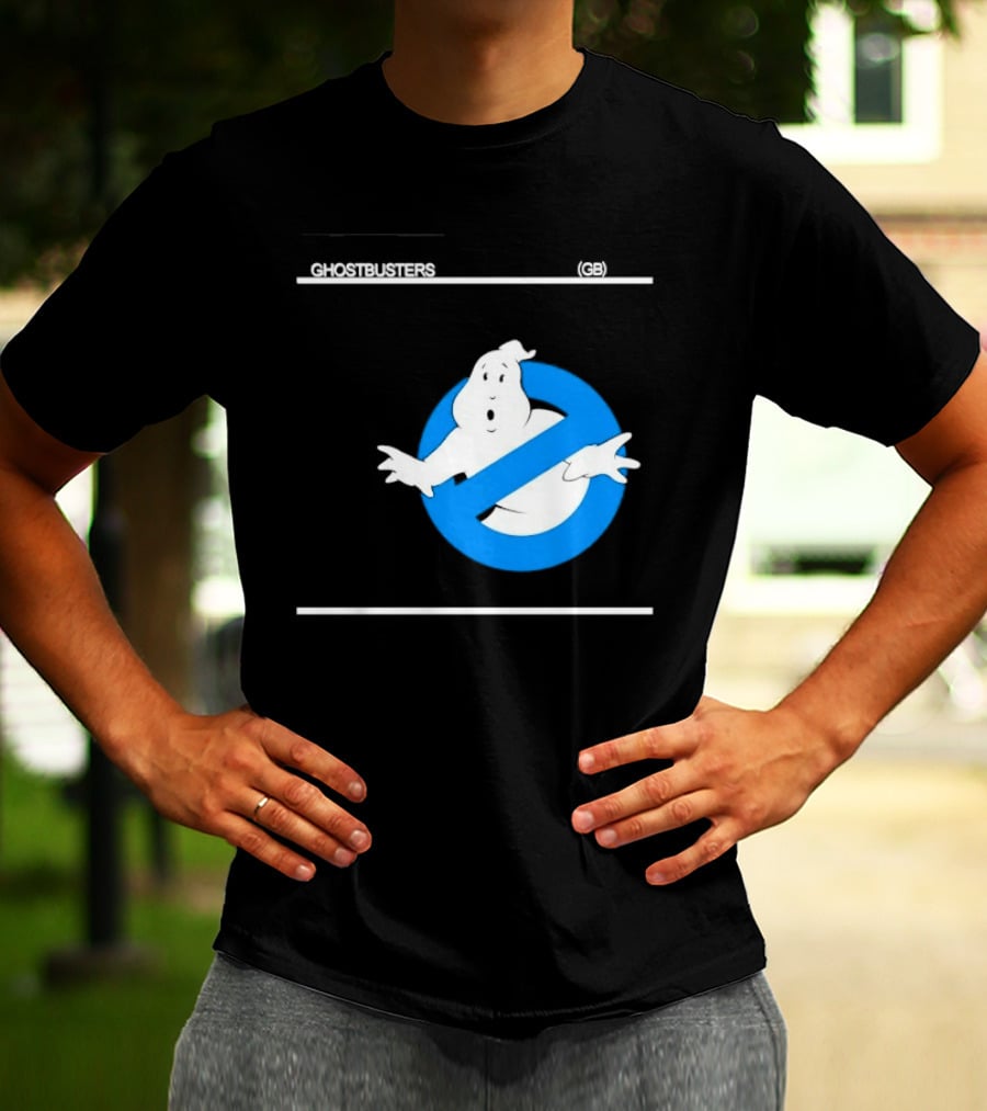 Ghostbusters 80s Movie Classic Blue Ghost Icon GB T-Shirt