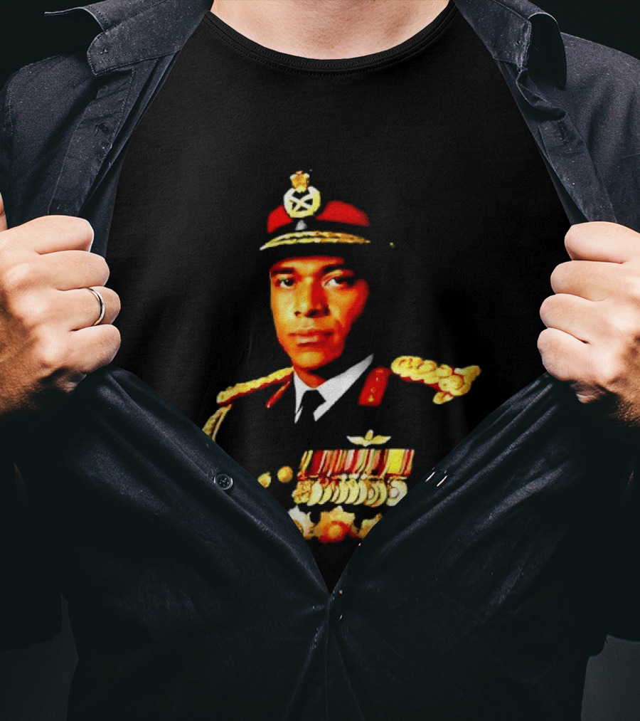 Idi Amin Dada Uganda Military Uniform Medal Illustrative T-Shirt