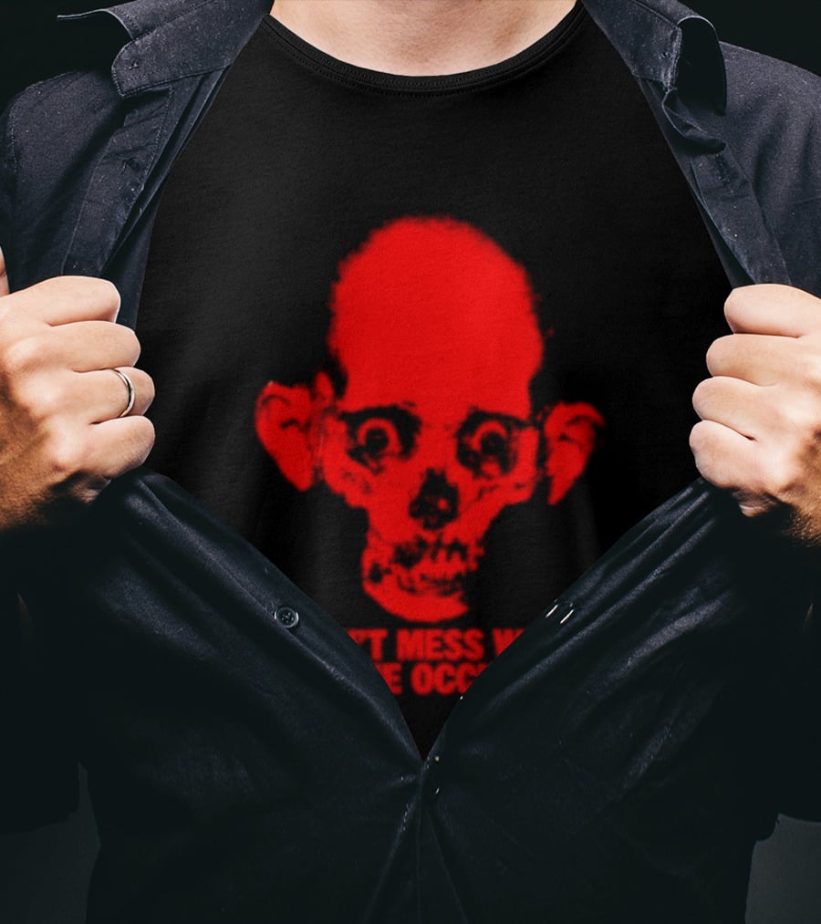 Don't Mess With The Occult Red Skull Horror T-Shirt