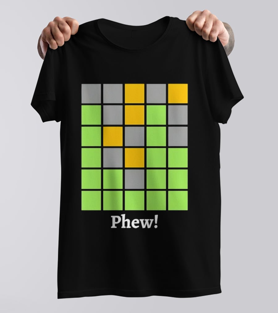 Minesweeper Phew Grid Game Board Text Phew T-Shirt