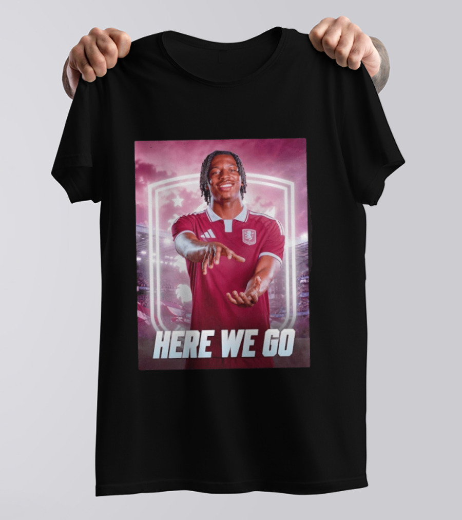 Jaden Philogene Here We Go Aston Villa Soccer Star Enthusiasm T-Shirt
