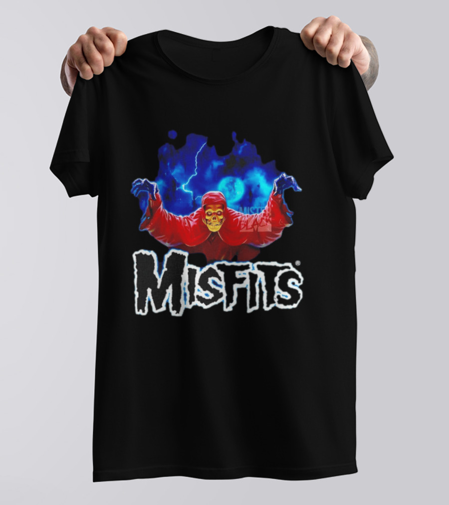 Misfits Crimson Ghost Punk Rock Lightning Glenn Danzig T-Shirt
