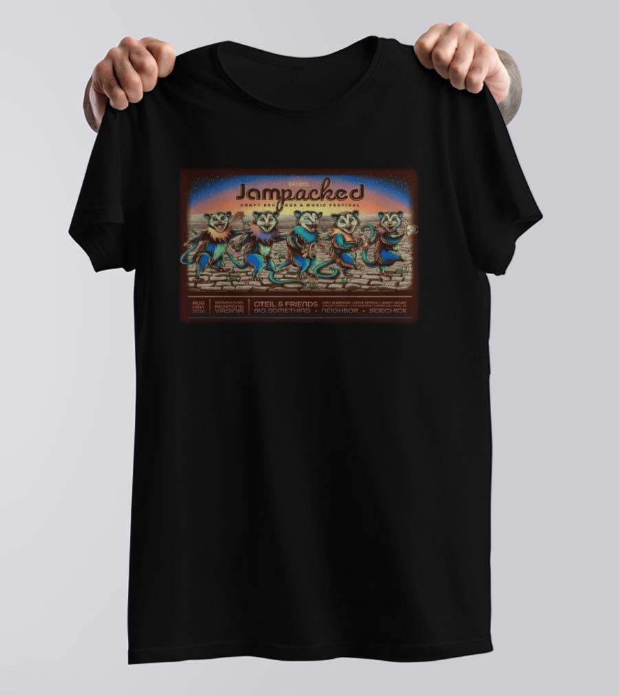 JamPacked Craft Beverage Music Festival Richmond VA Aug 2026 Oteil And Friends Big Something Neighbor Sidechick T-Shirt