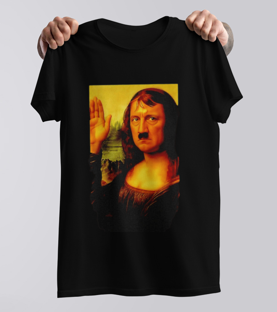 Mona Lisa Hitler Mashup Painting Iconic Fusion T-Shirt