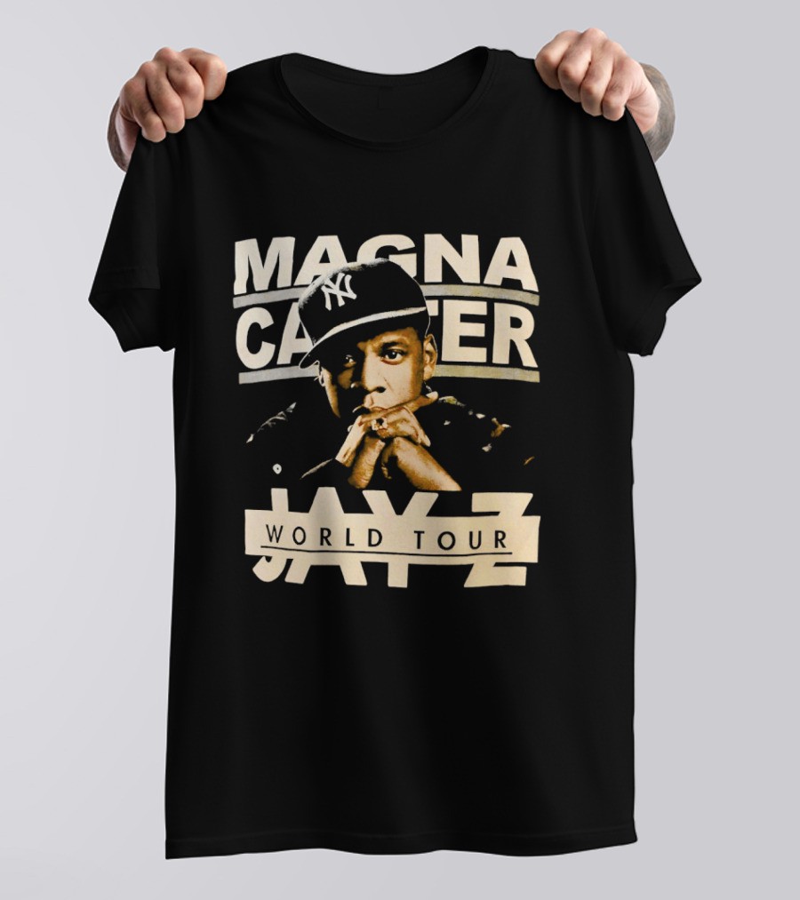 Jay Z Magna Carter World Tour Yankees Cap T-Shirt