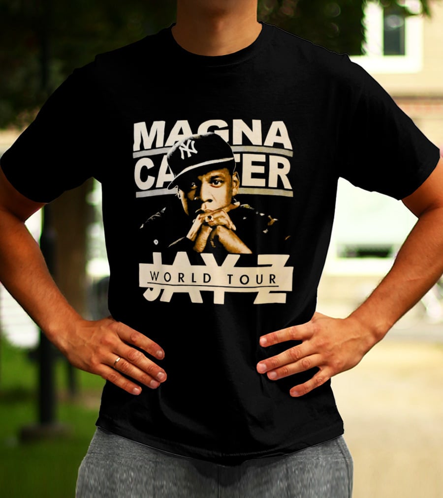 Jay Z Magna Carter World Tour Yankees Cap T-Shirt