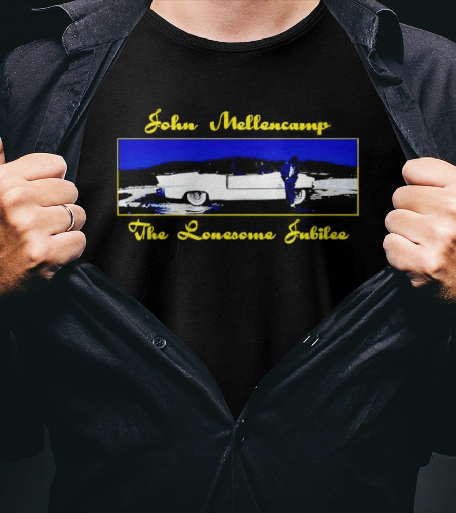John Mellencamp The Lonesome Jubilee Vintage Blue Yellow T-Shirt