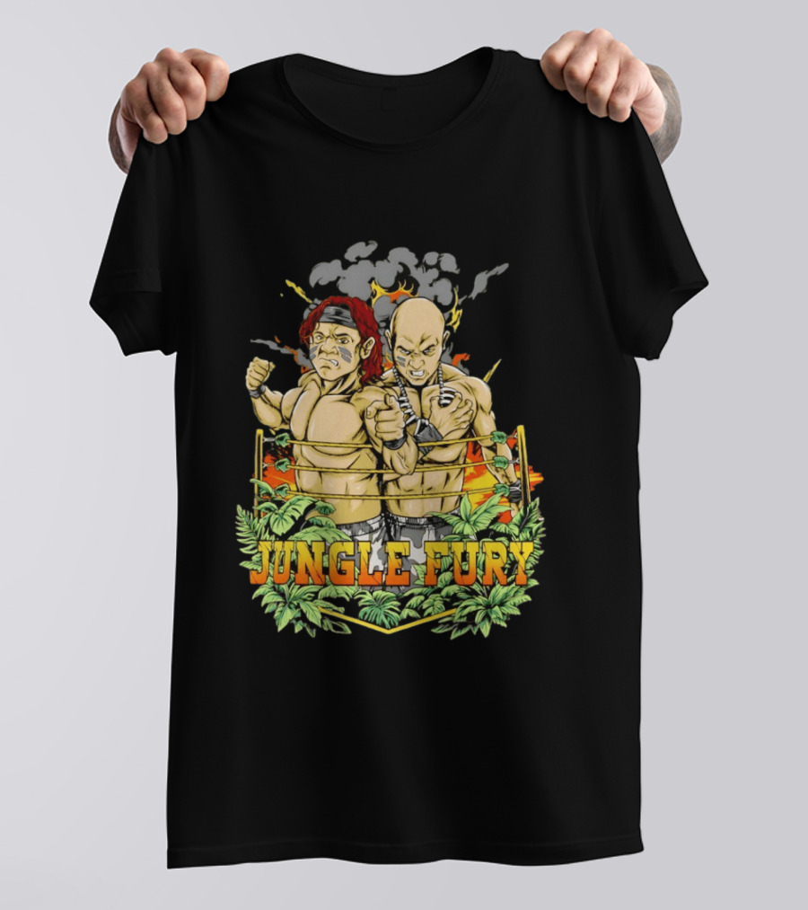 Jungle Fury Wrestling Duo Tag Team Explosive Showdown T-Shirt