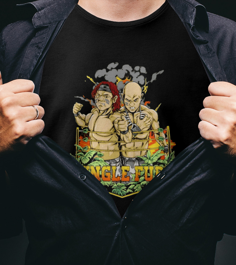 Jungle Fury Wrestling Duo Tag Team Explosive Showdown T-Shirt