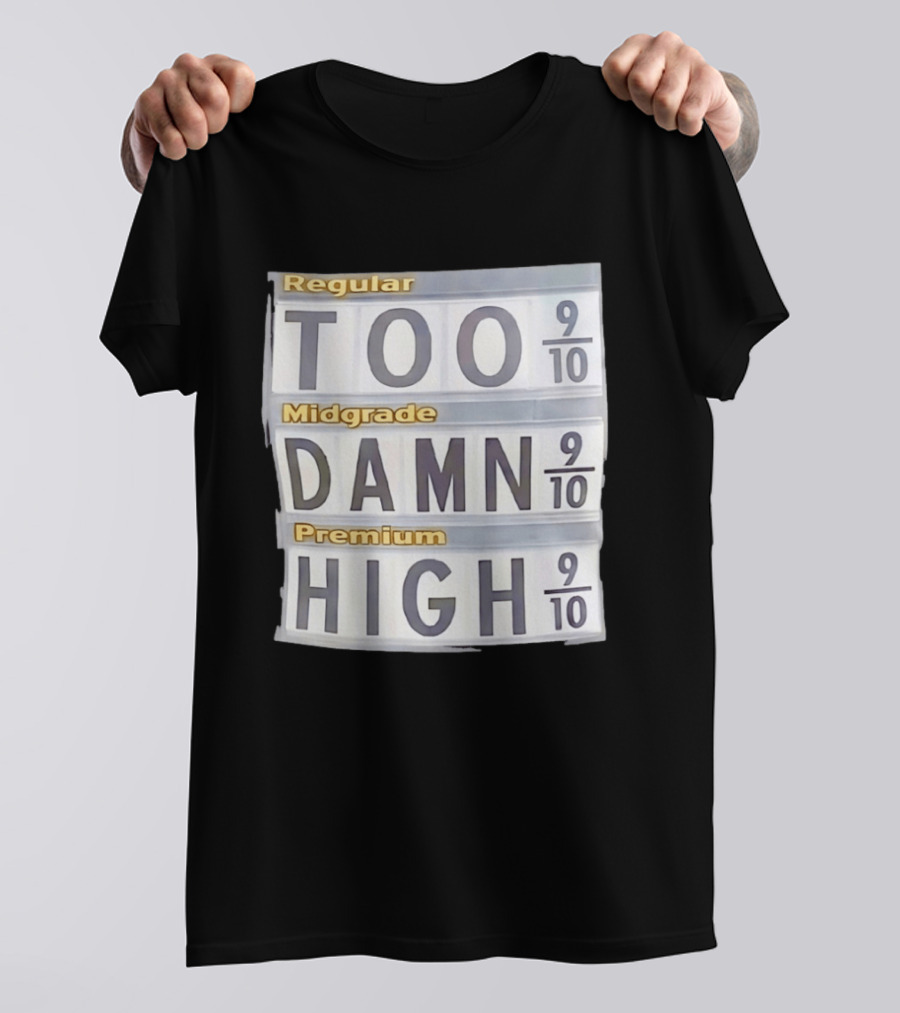 Regular Midgrade Premium Too Damn High Gas Price Meme T-Shirt