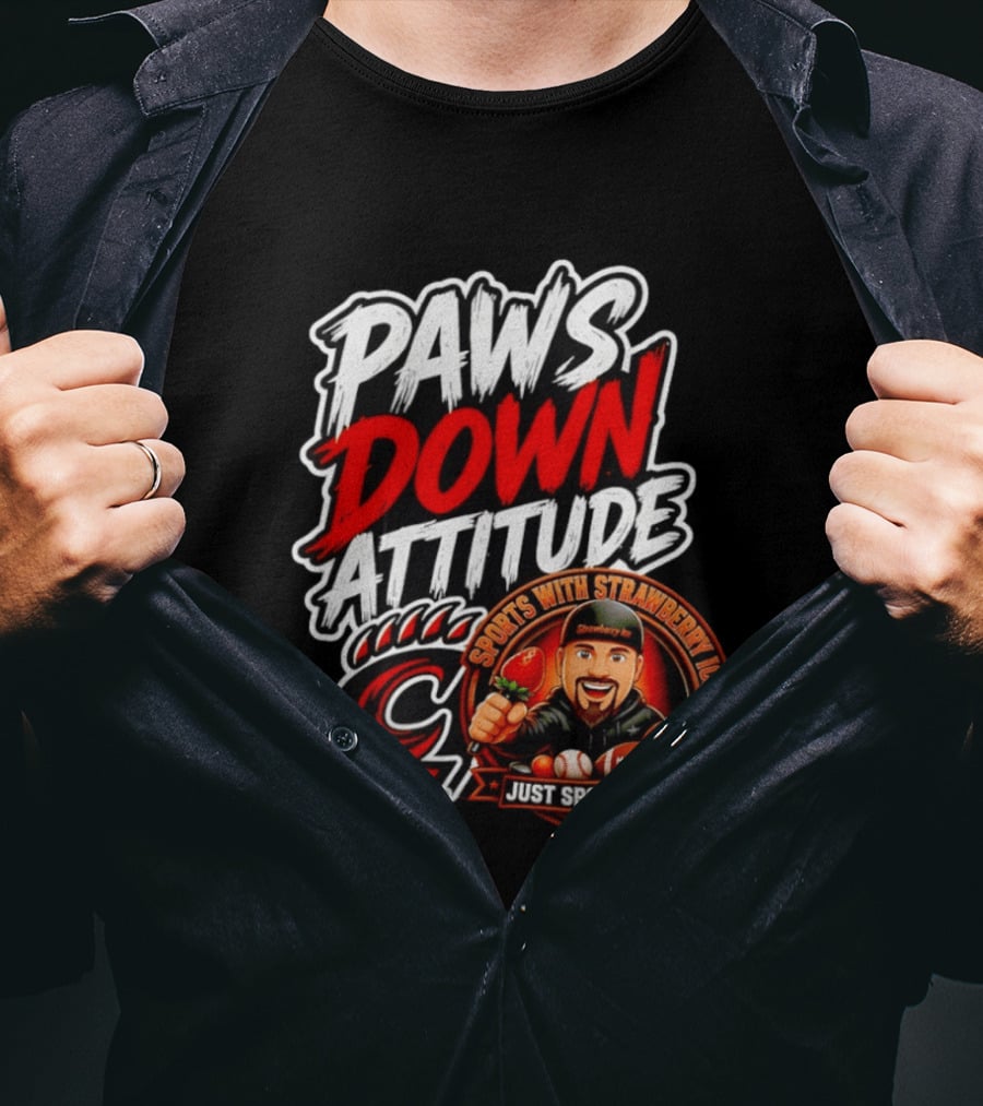 Paws Down Attitude Sports With Strawberry Ice Just Sports Baby T-Shirt
