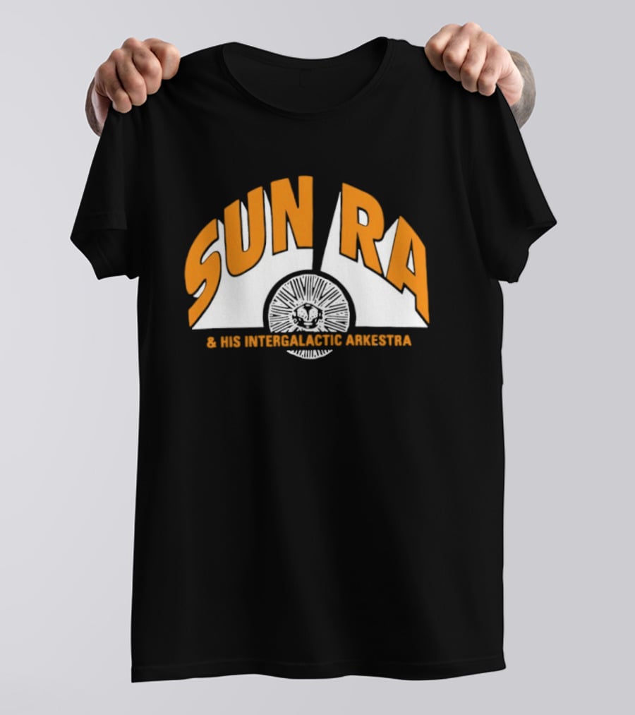 Sun Ra And His Intergalactic Arkestra Orange Text Circular Starburst T-Shirt