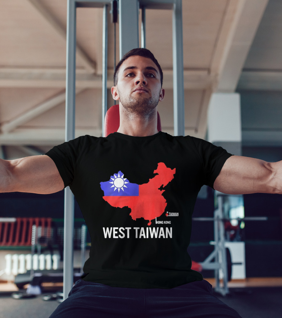 West Taiwan Map Political Geopolitical With Flag T-Shirt