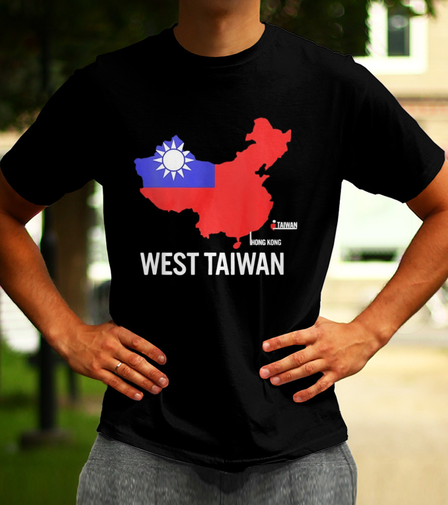 West Taiwan Map Political Geopolitical With Flag T-Shirt