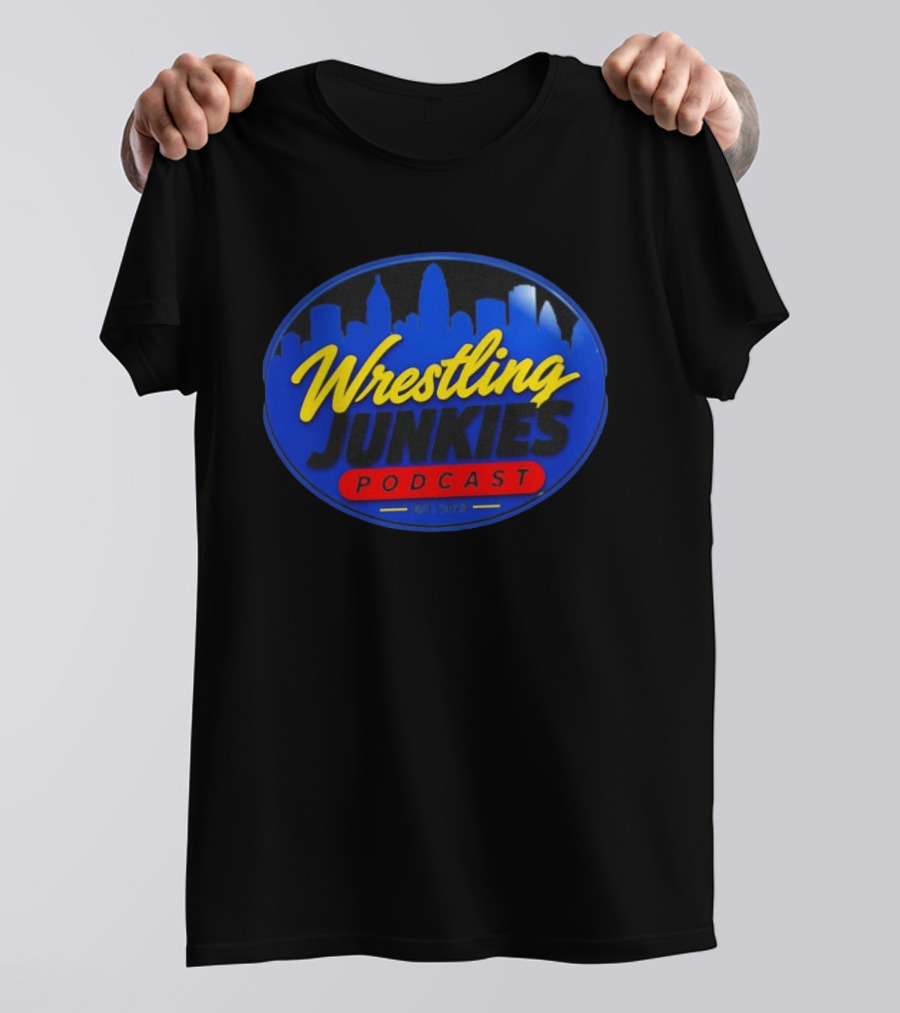 Wrestling Junkies Podcast Est 2023 Skyline T-Shirt