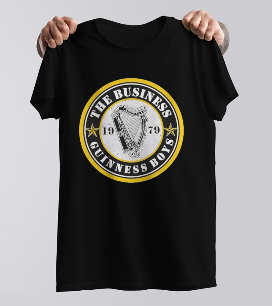 The Business 1979 Guinness Boys Oi! Punk Rock Harp T-Shirt