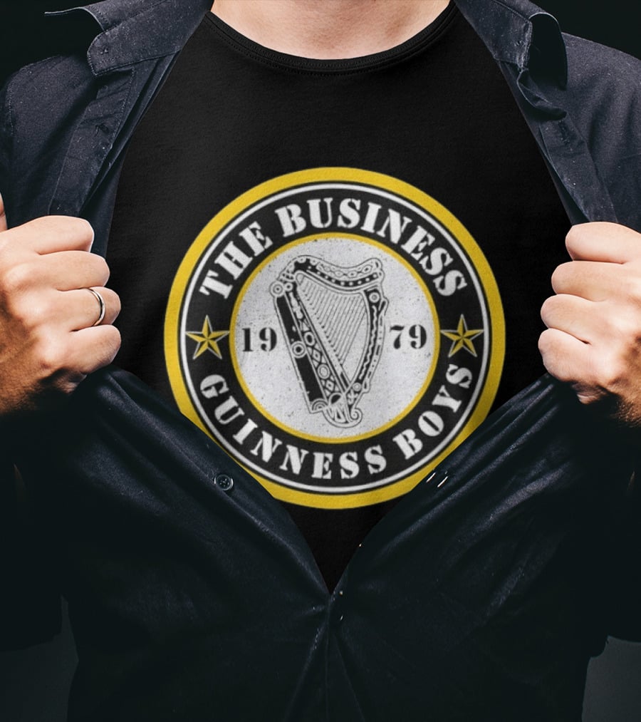 The Business 1979 Guinness Boys Oi! Punk Rock Harp T-Shirt