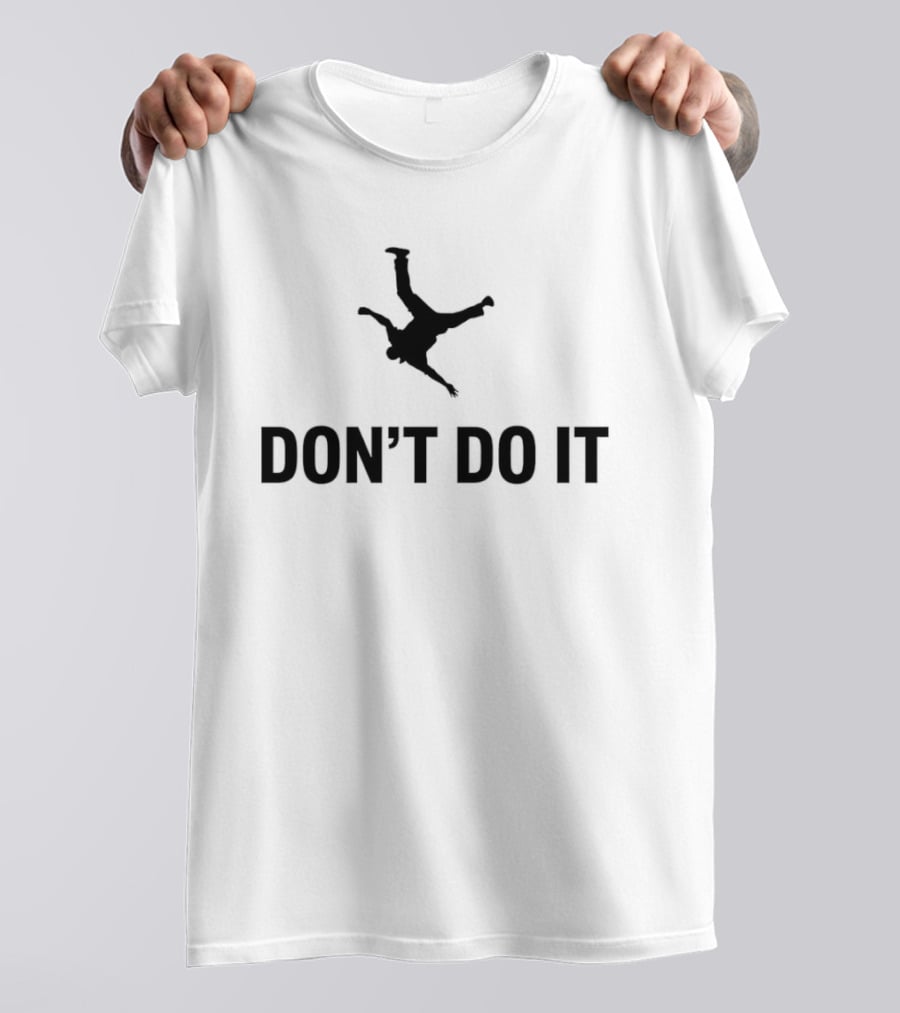 Don't Do It Falling Man Parody Minimalist T-Shirt
