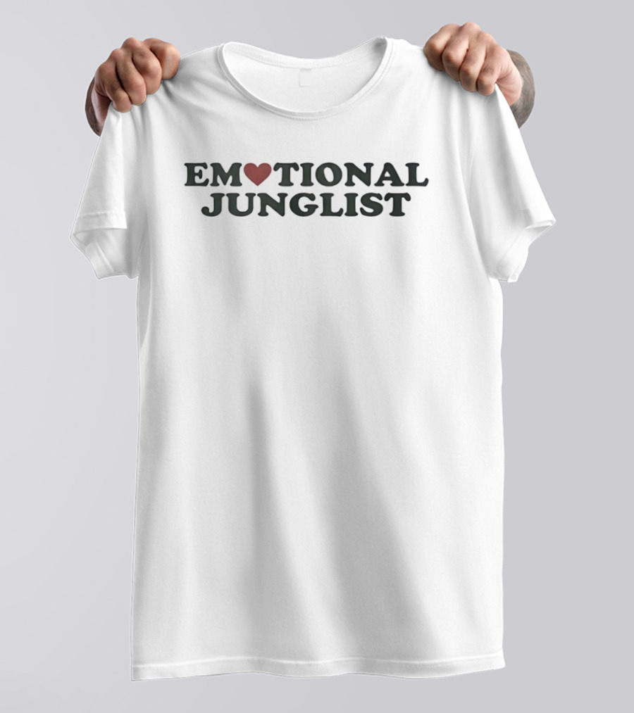 Emotional Junglist Heart Jungle Music Drum And Bass T-Shirt