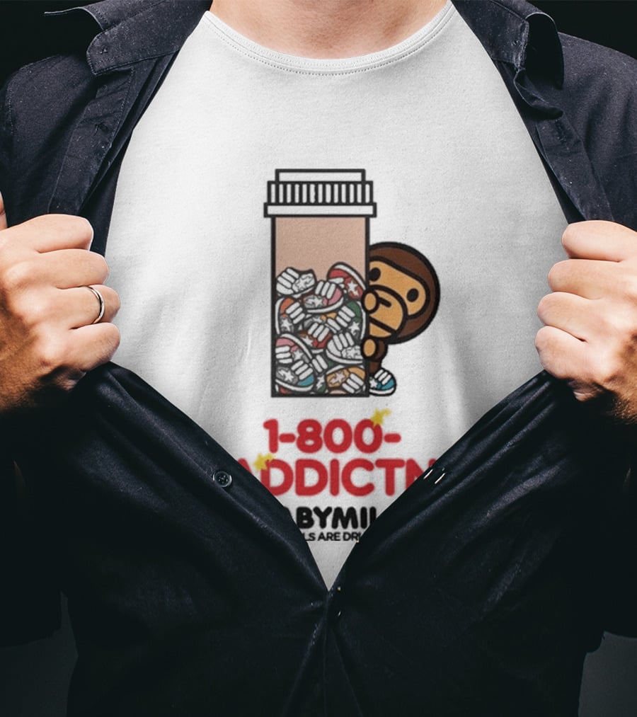 1 800 Addctn Girls Are Drugs X Baby Milo Collaboration T-Shirt