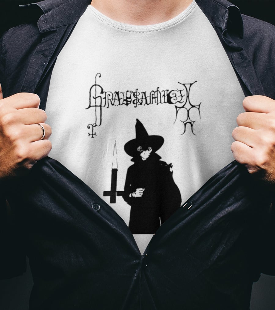 Gravsaamuel Witch Iconic Gothic Anime Dark Aesthetic T-Shirt