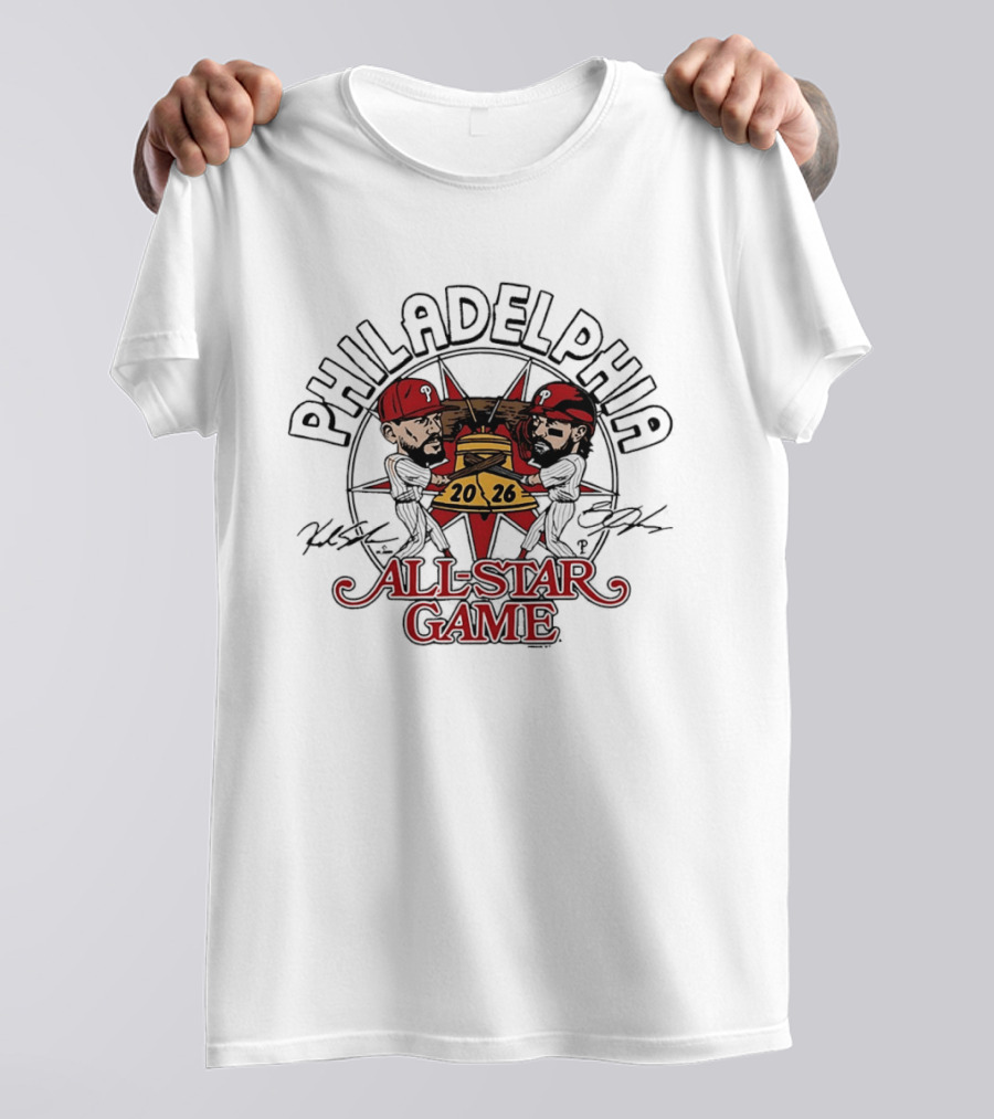 Philadelphia Phillies 2026 All Star Game Baseball Players Bell Fan T-Shirt