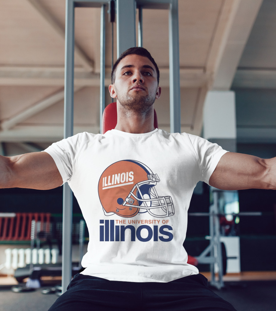 Illinois Football Helmet University Of Illinois Team Spirit T-Shirt