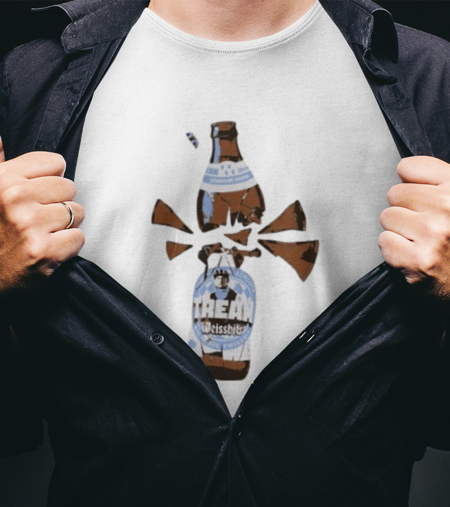 Tream Weissbier Vom Ersten Schluck Bis In Die Ewigkeit Schneider Weisse Exploding Beer Bottle T-Shirt