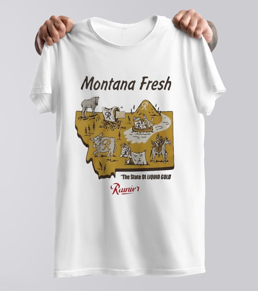 Rainier Montana Fresh The State Of Liquid Gold Liquid Gold T-Shirt