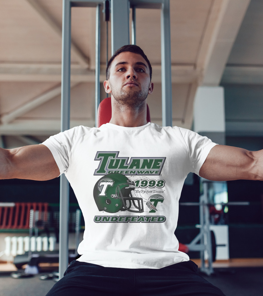 Tulane Green Wave 1998 Undefeated Perfect Season Helmet Pelican T-Shirt