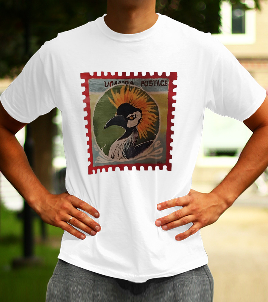 Uganda Postage Stamp Grey Crowned Crane T-Shirt
