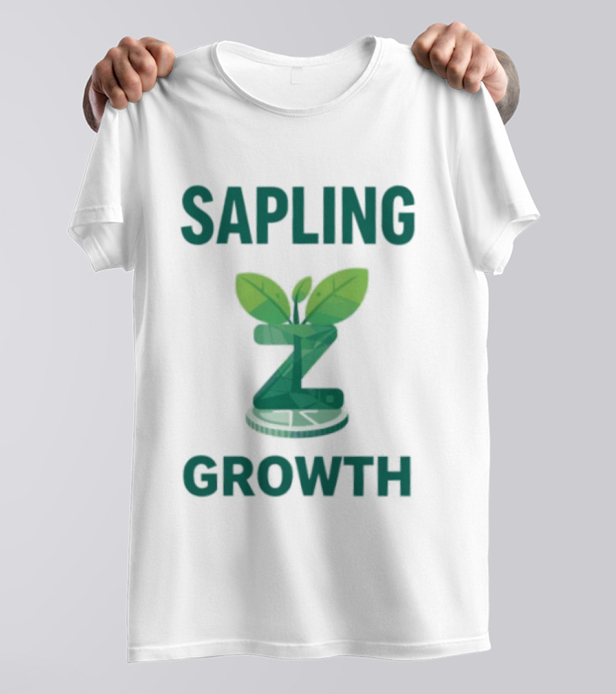 Sapling Growth Z Coin Zcash Crypto Leaf T-Shirt