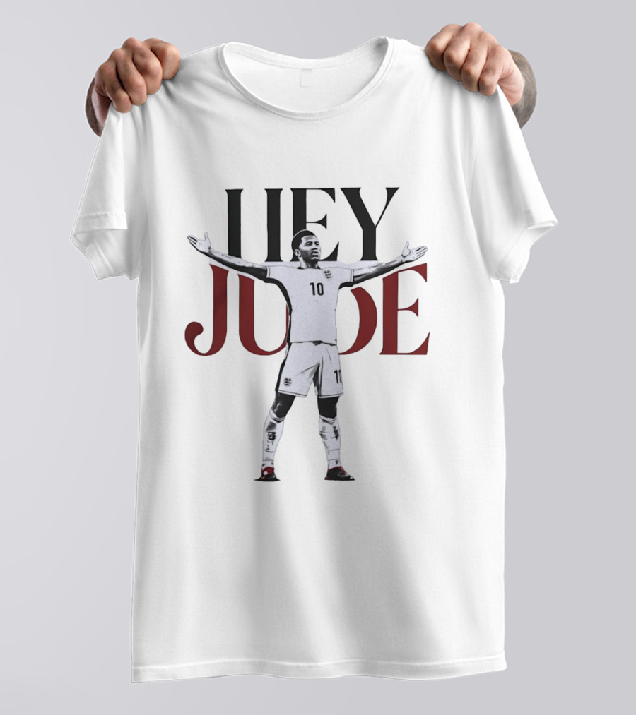 Hey Jude 10 England Three Lions Football Player Celebration T-Shirt