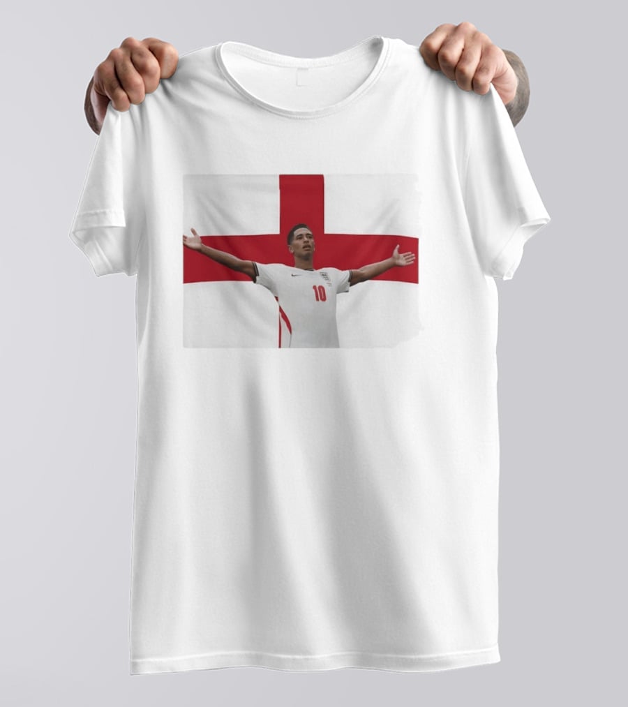 Jude Bellingham England Number 10 St George's Cross Flag T-Shirt